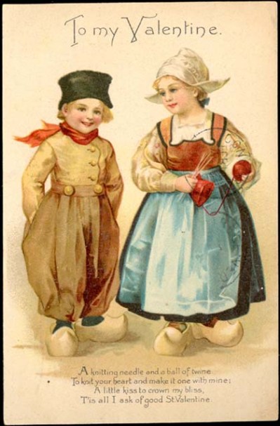 Dutch Valentine's card of two children